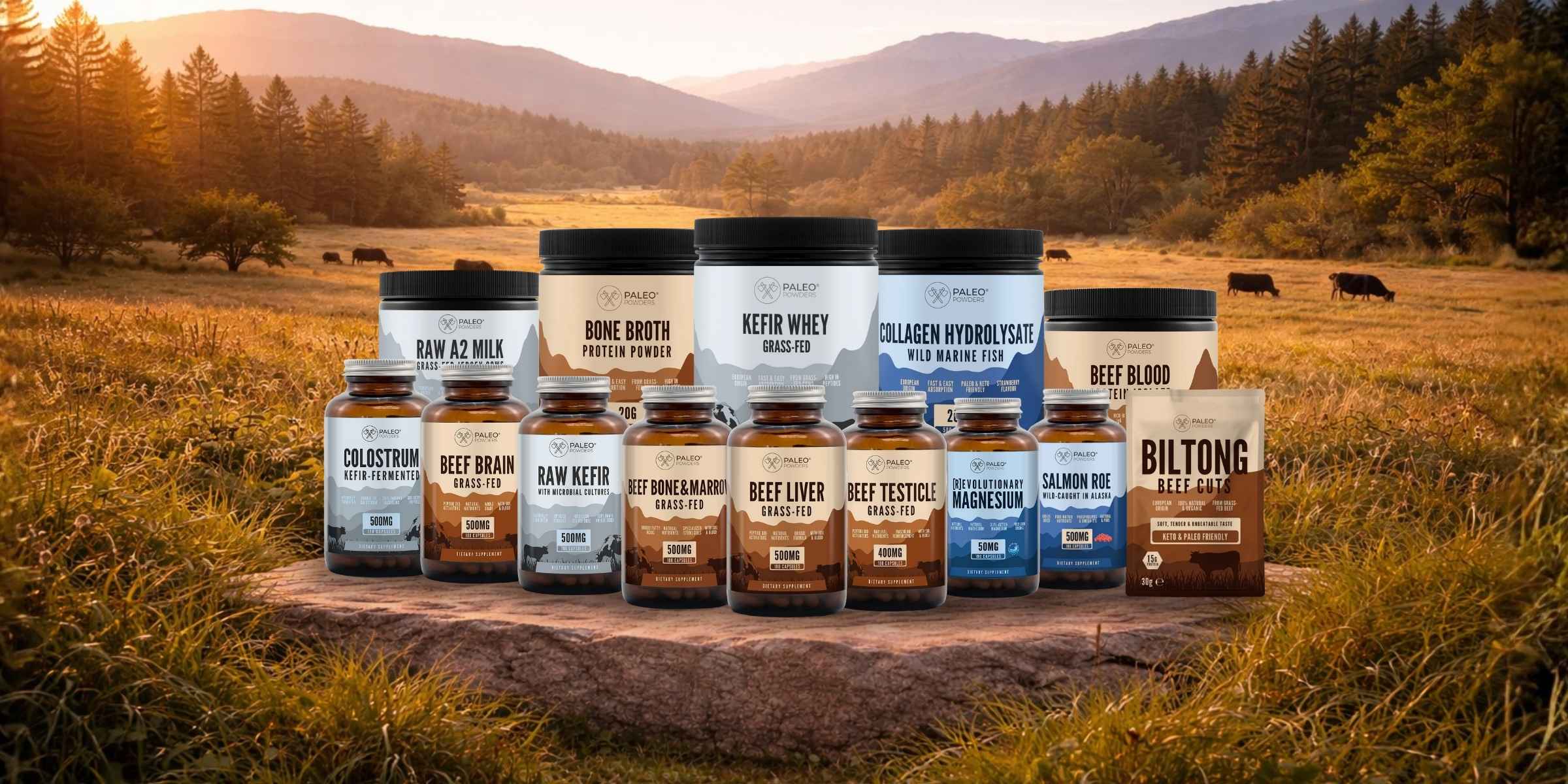 Paleo Powderd products presented nature
