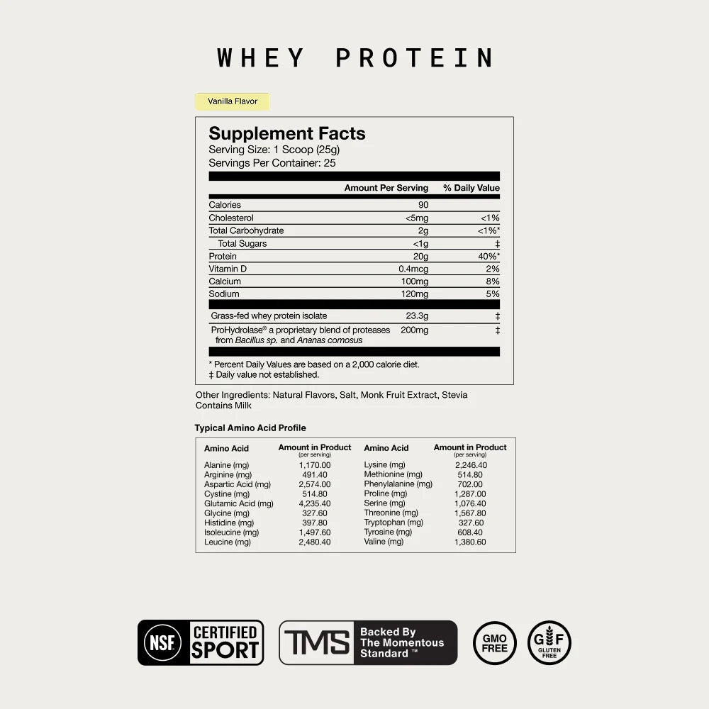 Grasgevoerd Whey Eiwit Isolaat - 636 gram - Gonewtra