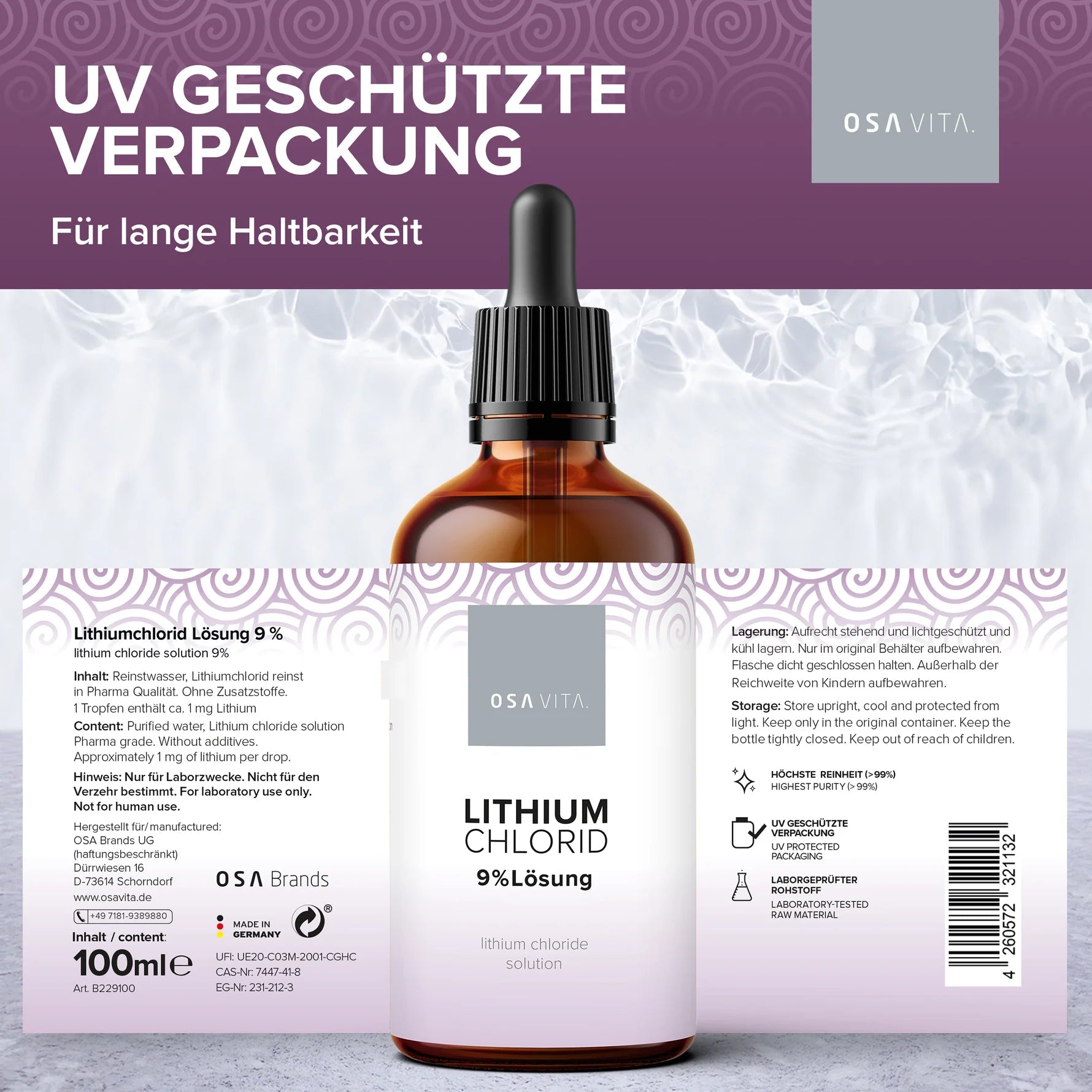 Lithium chloride oplossing 9% - 100 ml - Gonewtra