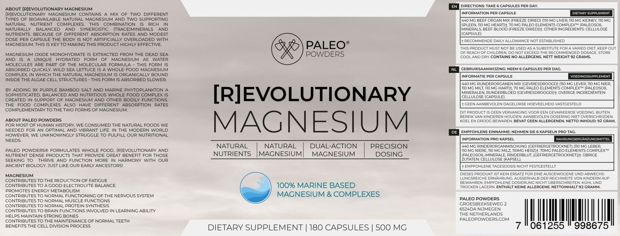 Magnesium - 100% Natuurlijk - Gonewtra