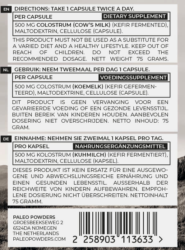 Colostrum - Kefir Gefermenteerd - 120 capsules - Gonewtra