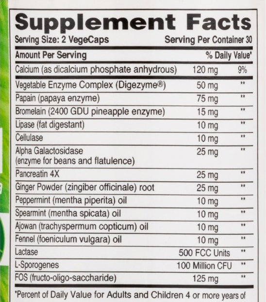Digest - Aid - Spijsverteringsenzymen – 60 capsules - Newtraceuticals