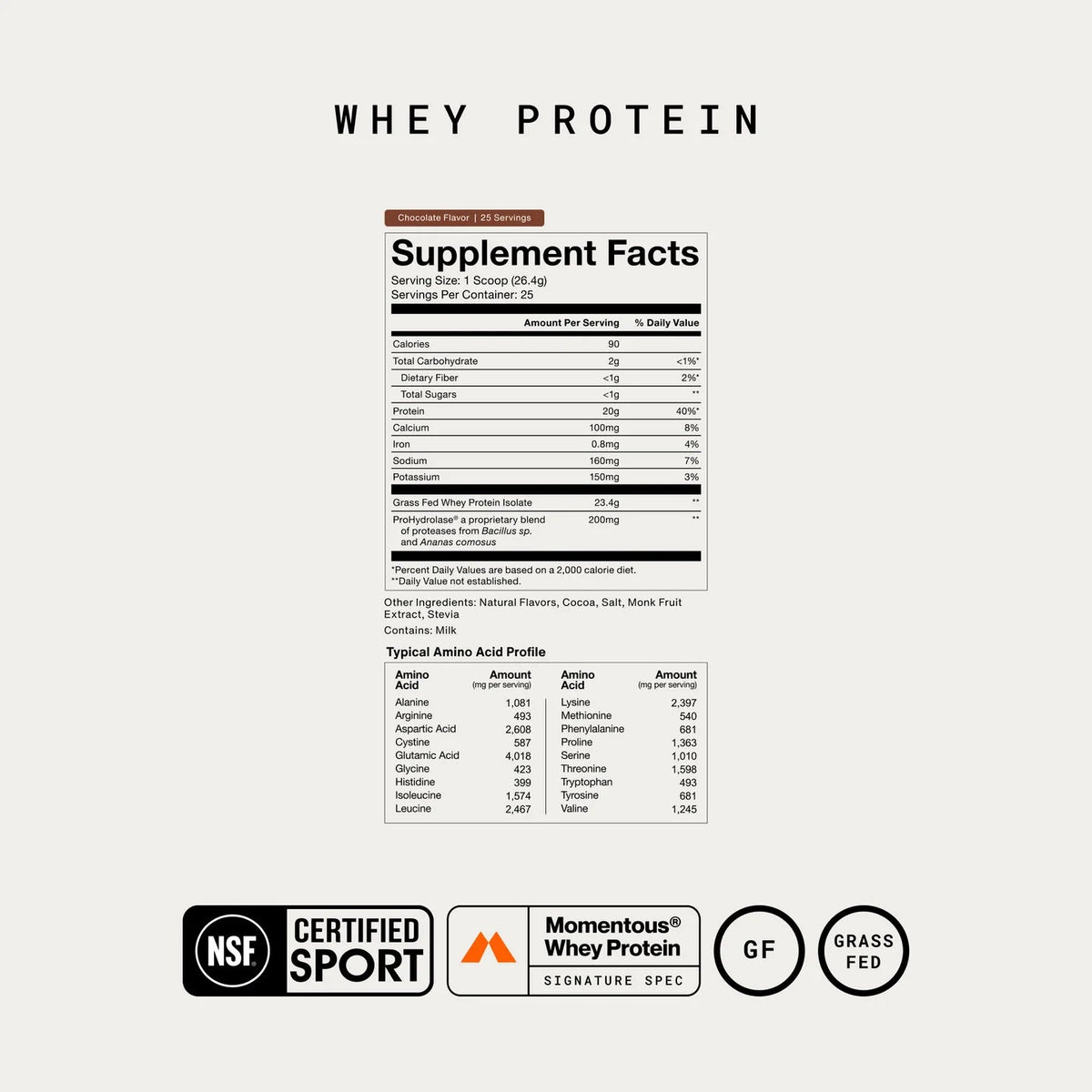 Grasgevoerd Whey Eiwit Isolaat - 636 gram - Gonewtra