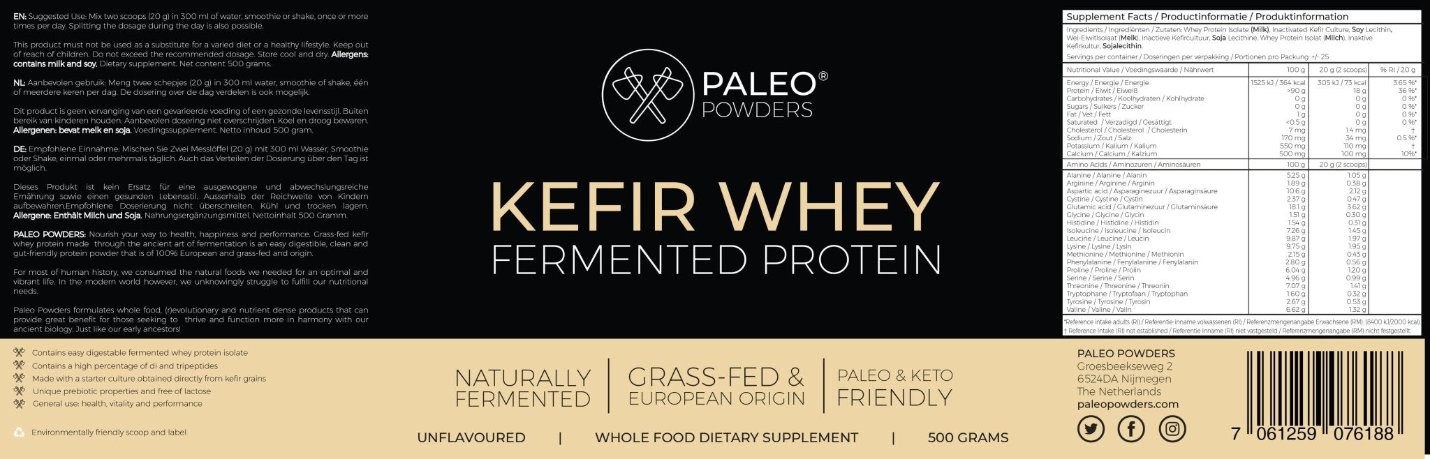 Kefir Whey - 500 gram - Gonewtra