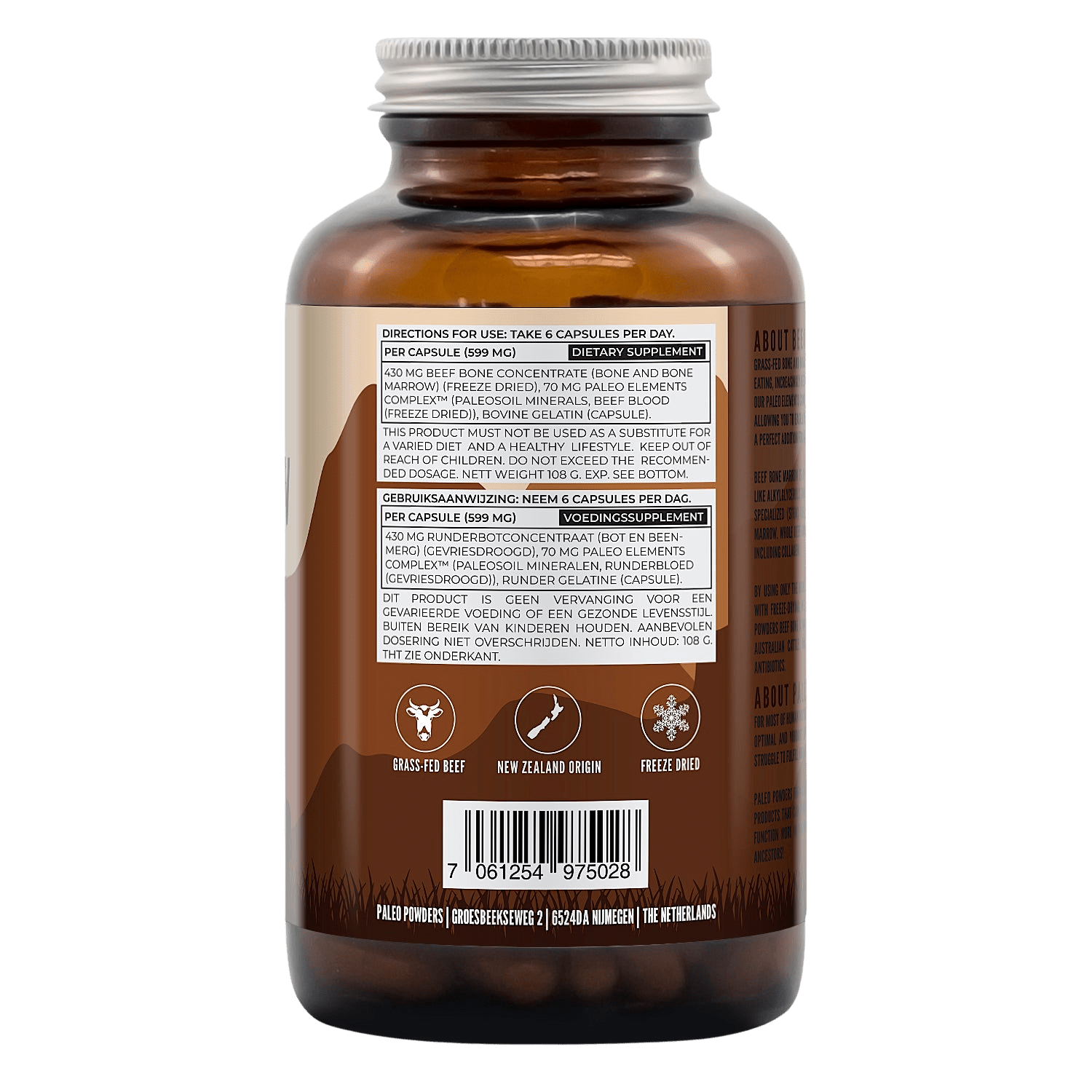 Runder Beenmerg - Grasgevoerde Runderen - 180 capsules - Gonewtra