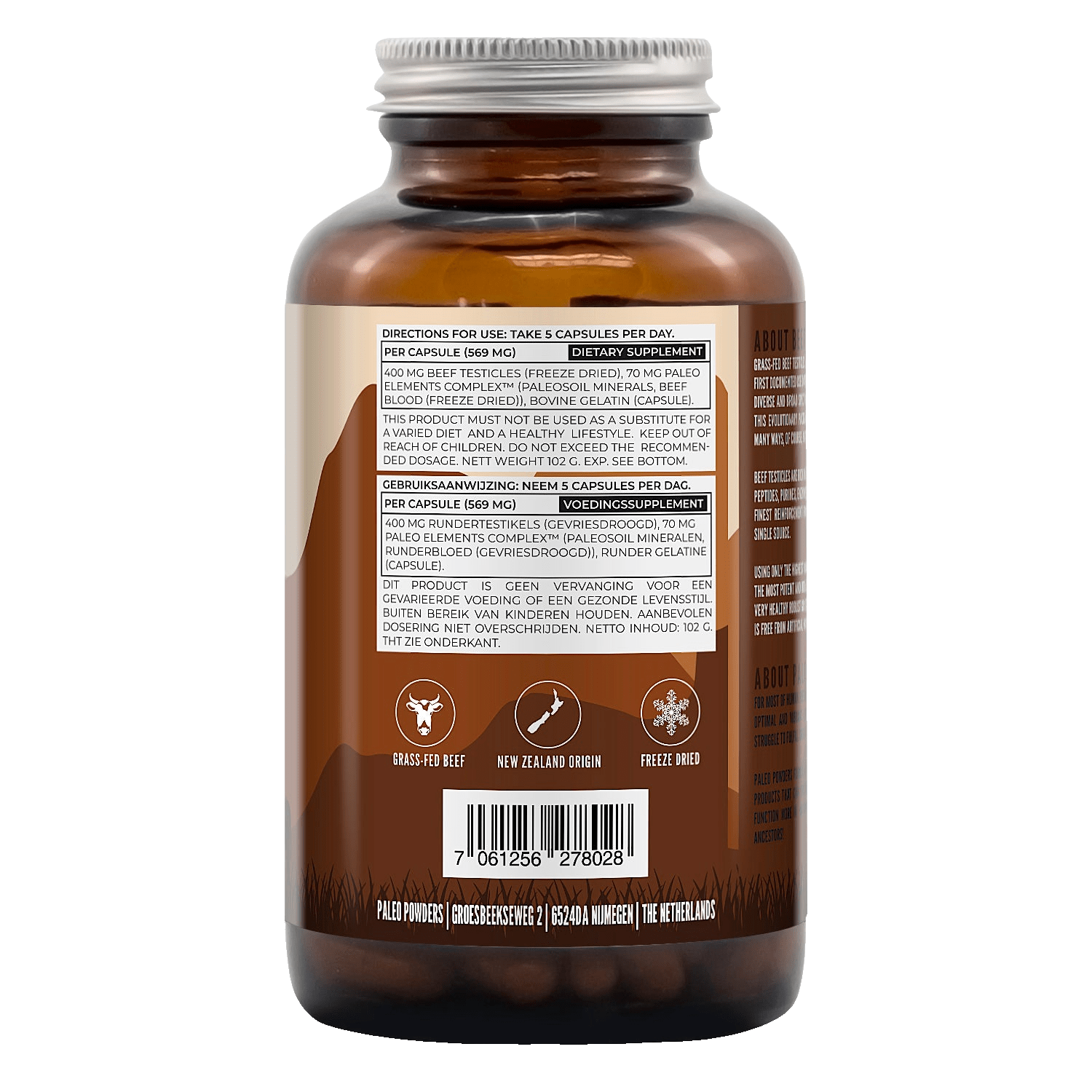 Runder Testikels - 180 capsules - Newtra